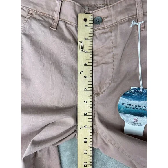 Adriano Goldschmied Mens Jamison Skinny Chino Pants Light Mauve Pink Size 29
